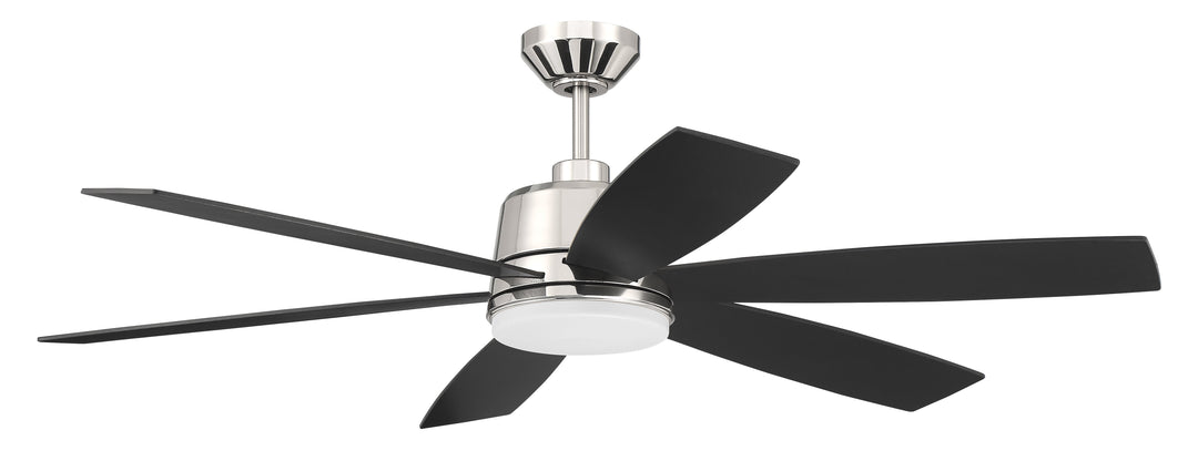 CRAFTMADE 54" Hogan Fan in Polished Nickel Finish, Blades Included