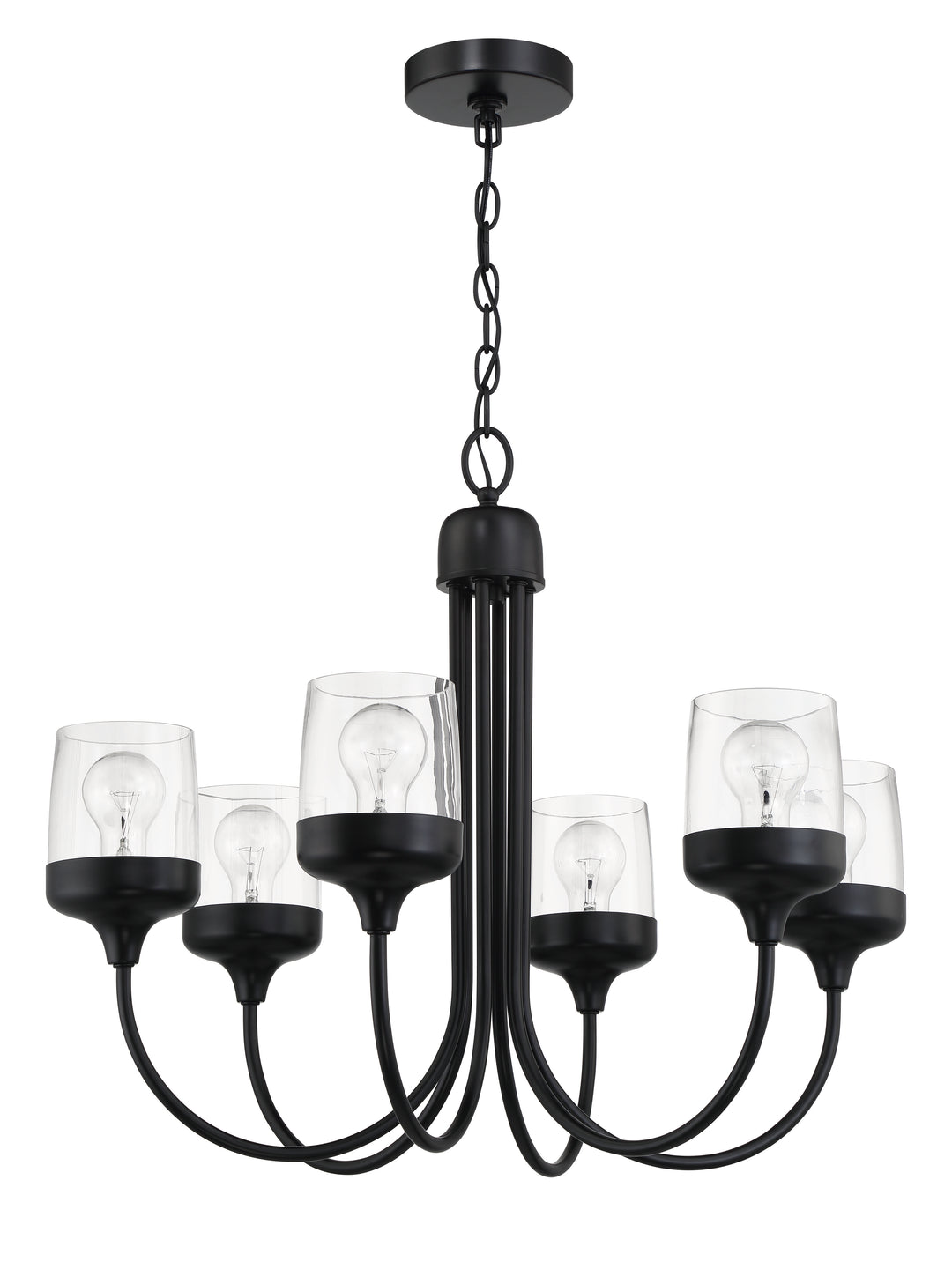 CRAFTMADE Wrenn 6 Light Chandelier in Flat Black