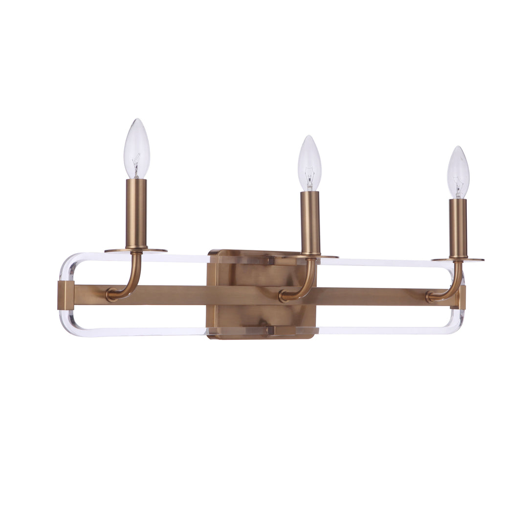 CRAFTMADE Graclyn 3 Light Vanity in Satin Brass