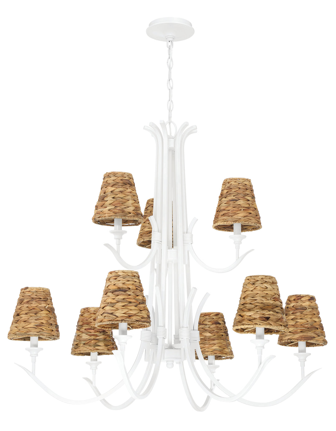 CRAFTMADE Kokomo 9 Light Chandelier in Matte White