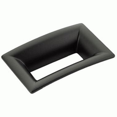 SCHAUB 3 1/2 Inch (2 1/2 Inch c-c) Finestrino Flared Rectangle Pull (Matte Black Finish)