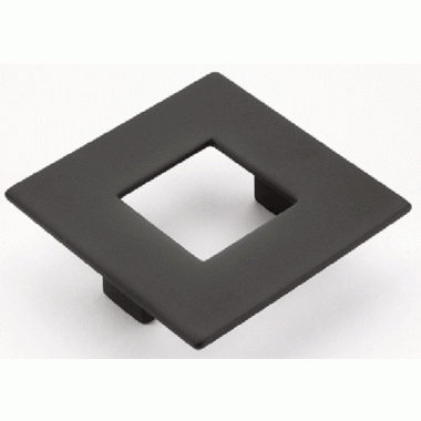 SCHAUB 3 1/2 Inch (2 1/2 Inch c-c) Finestrino Square Pull (Matte Black Finish)