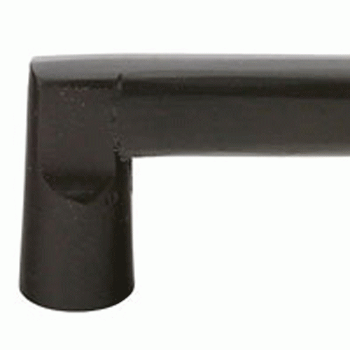 EMTEK 3 1/2 Inch (3 Inch c-c) Sandcast Bronze Rail Pull (Matte Black Finish)