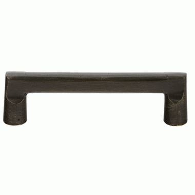 EMTEK 3 1/2 Inch (3 Inch c-c) Sandcast Bronze Rail Pull Medium Bronze Finish