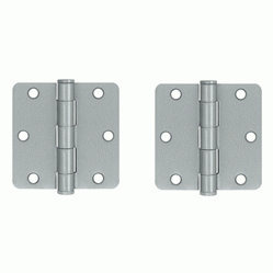 3 1/2 Inch x 3 1/2 Inch Heavy Duty Steel Hinge (Brushed Chrome Finish) DELTANA