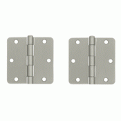 DELTANA 3 1/2 Inch x 3 1/2 Inch Steel Hinge (Brushed Nickel Finish)