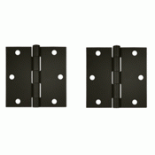 DELTANA 3 1/2 Inch x 3 1/2 Inch Steel Hinge (Oil Rubbed Bronze Finish)