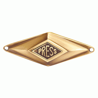 COPPER MOUNTAIN HARDWARE 3 1/4 Inch Solid Brass Art Deco Diamond Doorbell Antique Brass Finish