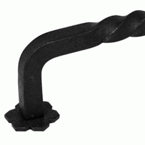 EMTEK 3 3/4 Inch (3 1/2 Inch c-c) Wrought Steel San Carlos Style Fixed Pull (Matte Black Finish)