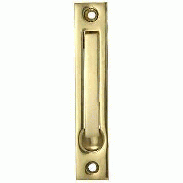 3 3/8 Inch Tall Solid Brass Edge Pull (Polished Brass Finish) DELTANA