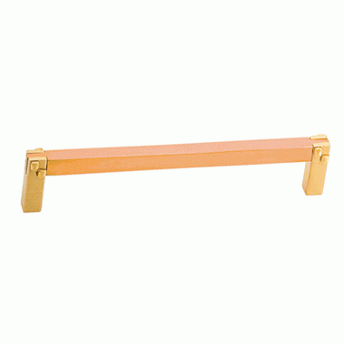 EMTEK 3 7/8 Inch (3 1/2 Inch c-c) Solid Brass Mortise & Tenon Pull (Satin Brass Finish)