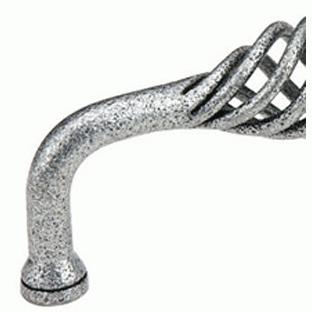 EMTEK 3 7/8 Inch (3 1/2 Inch c-c) Wrought Steel Lafayette Fixed Pull (Satin Steel Finish)