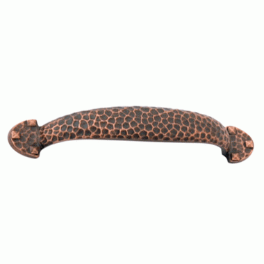 EMTEK Emtek Arts & Crafts 3 7/8 Inch (3 Inch c-c) Solid Brass Hammered Drawer Pull (Oil Rubbed Bronze Finish)