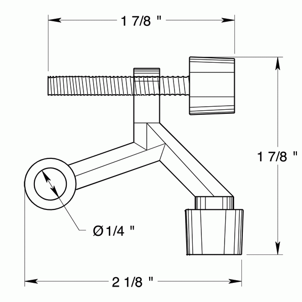 2 1/8 Inch Hinge Pin Door Stop (Brushed Chrome Finish) DELTANA