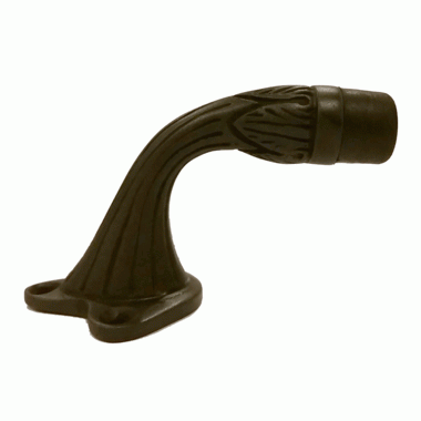 3 Inch Solid Brass Ornate Floor Mounted Bumper Door Stop (Oil Rubbed Bronze Finish) COPPER MOUNTAIN HARDWARE