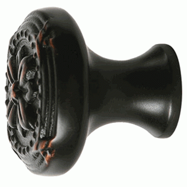 EMTEK Emtek 1 3/4 Inch Solid Brass Ribbon & Reed Cabinet Knob (Oil Rubbed Bronze Finish)