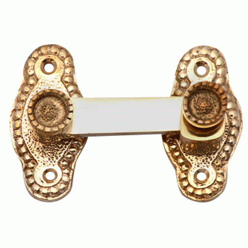 COPPER MOUNTAIN HARDWARE 3 Inch Solid Brass Victorian Cabinet Latch (Lacquered Brass Finish)