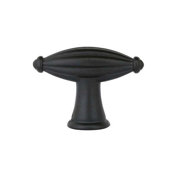 EMTEK 3 Inch Tuscany Bronze Fluted Finger Knob (Flat Black)