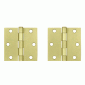 DELTANA 3 Inch x 3 Inch Steel Hinge (Brushed Brass Finish)