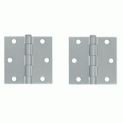 DELTANA 3 Inch x 3 Inch Steel Hinge (Brushed Chrome Finish)