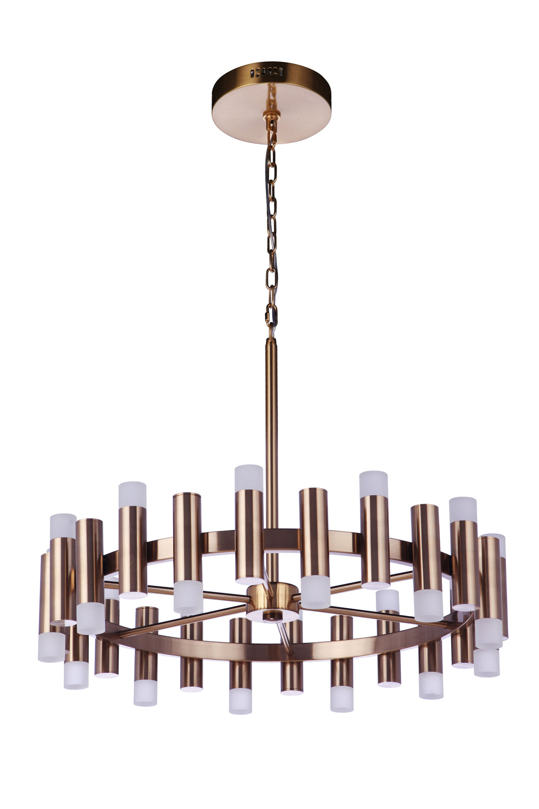 CRAFTMADE Simple Lux 24 Light LED Chandelier in Satin Brass