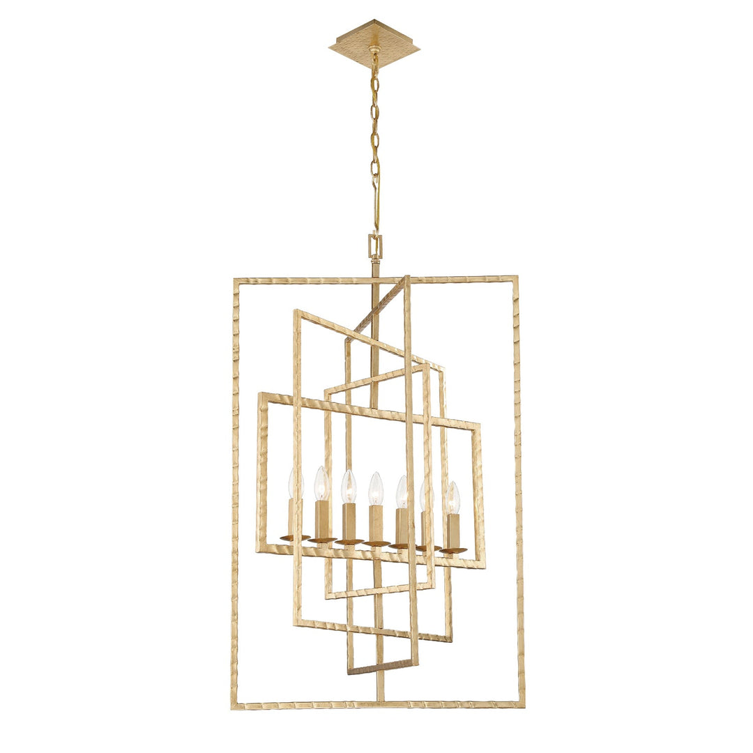 Capri 7 Light Antique Gold Chandelier Crystorama