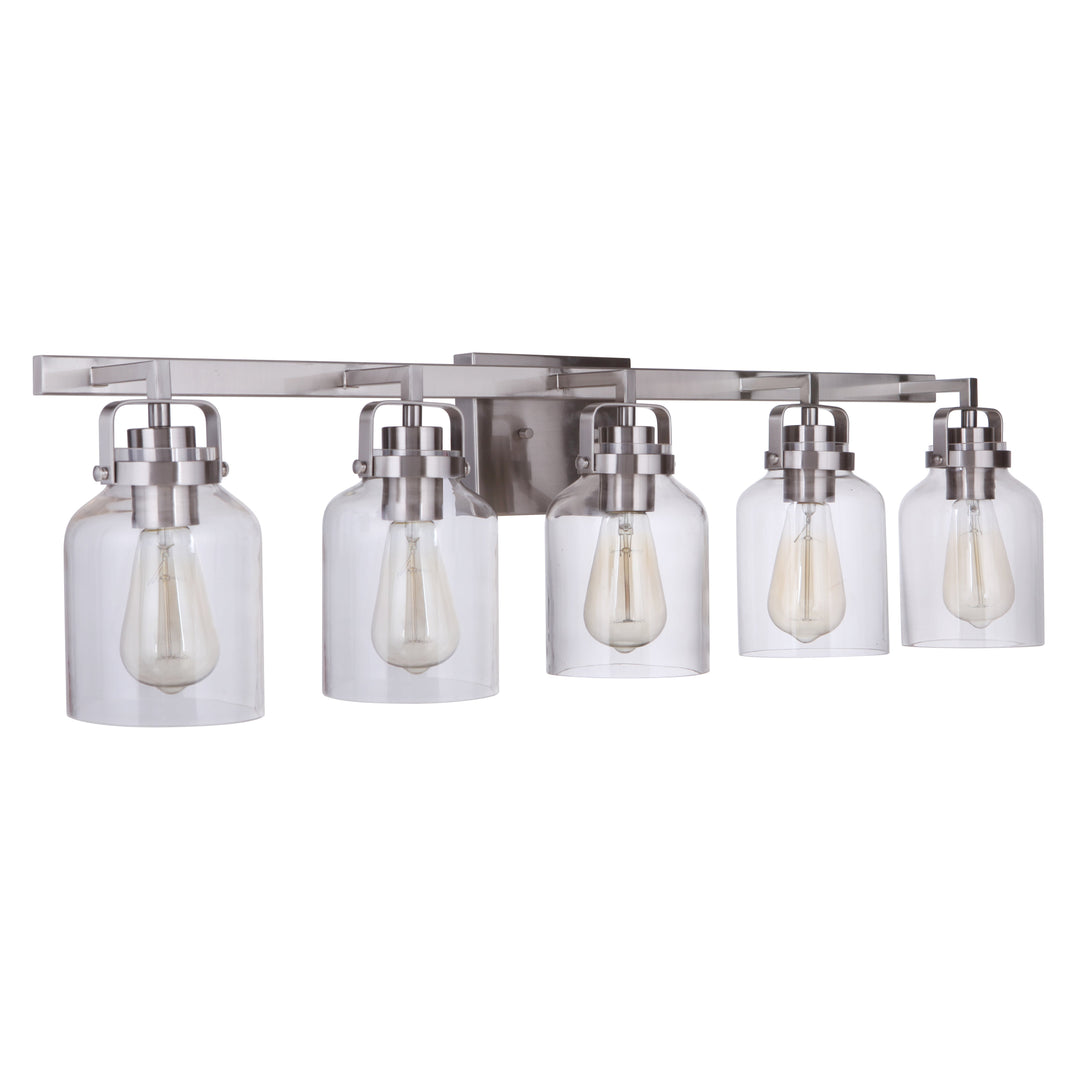 CRAFTMADE Foxwood 5 Light Vanity in Brushed Polished Nickel