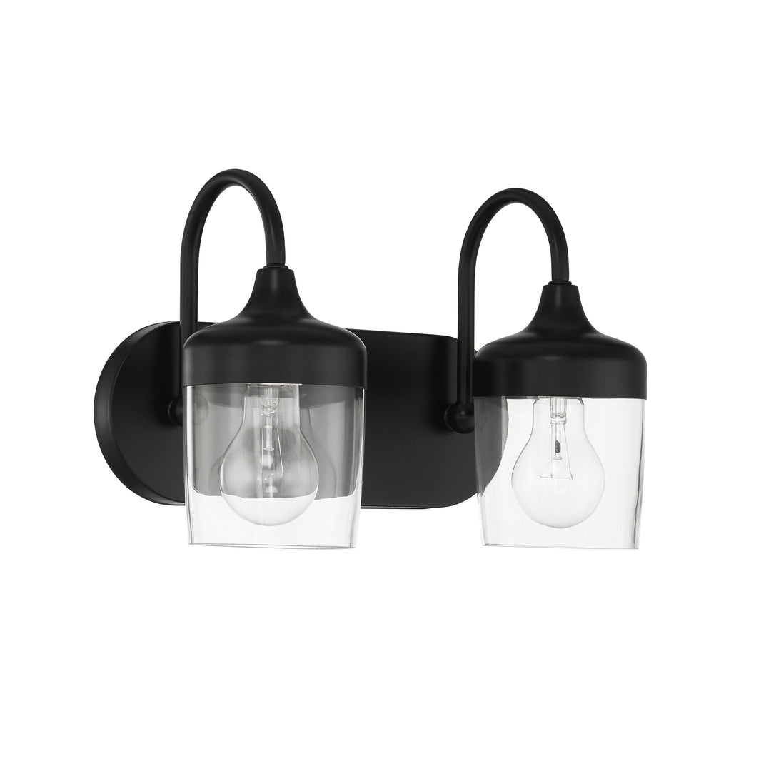 CRAFTMADE Wrenn 2 Light Vanity in Flat Black