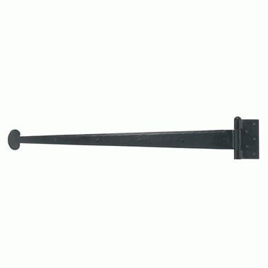 ACORN MANUFACTURING 36 Inch Iron Art Bean Strap Hinge (Matte Black Finish)