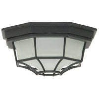 CRAFTMADE Octagonal Bulkhead 1 Light Small Flush/Wall Mount in Textured Black