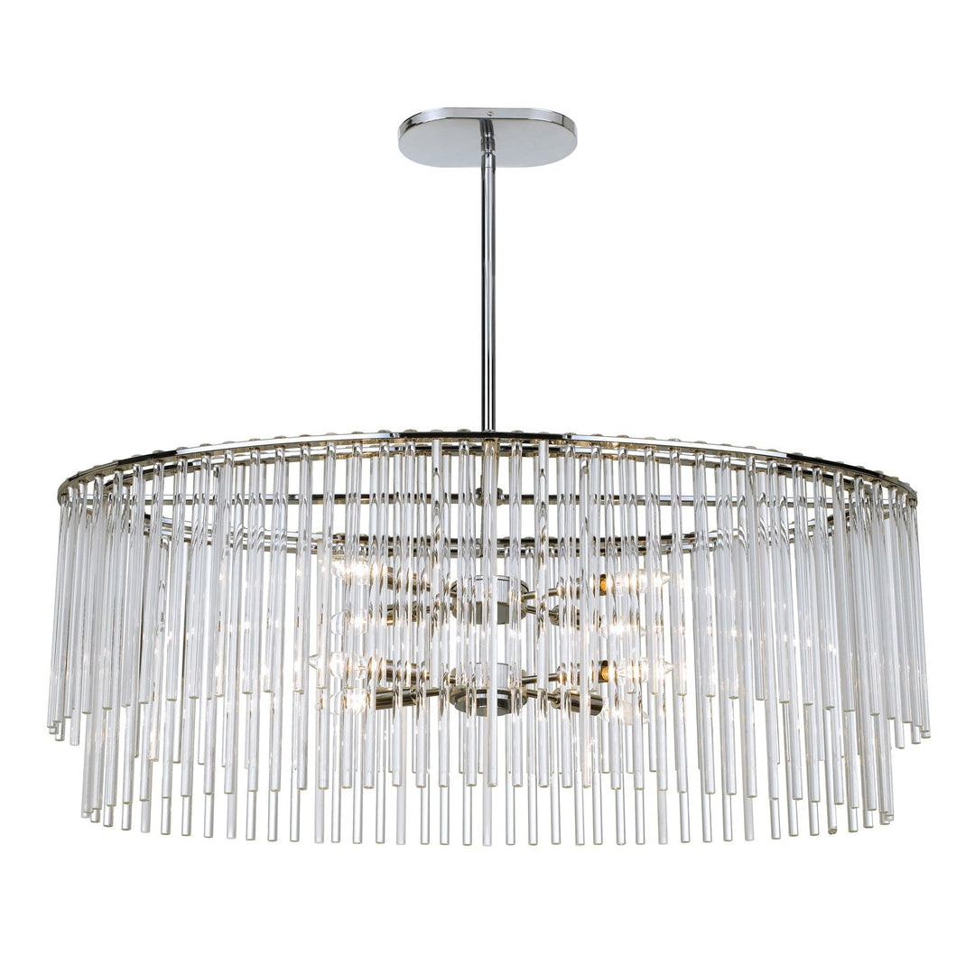 Bleecker 8 Light Polished Chrome Chandelier Crystorama