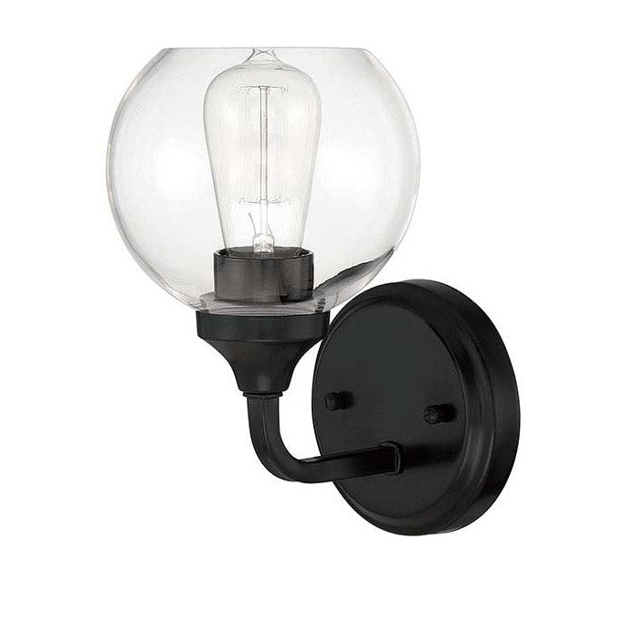 CRAFTMADE Glenda 1 Light Wall Sconce in Flat Black