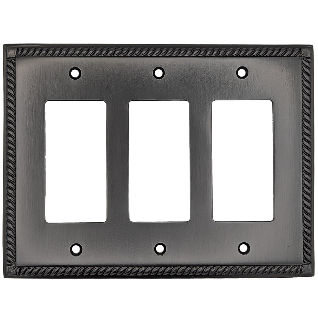 COPPER MOUNTAIN HARDWARE English Georgian Roped Wall Plate (Oil Rubbed Bronze)