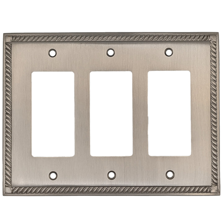 English Georgian Roped Wall Plate (Satin Nickel) COPPER MOUNTAIN HARDWARE