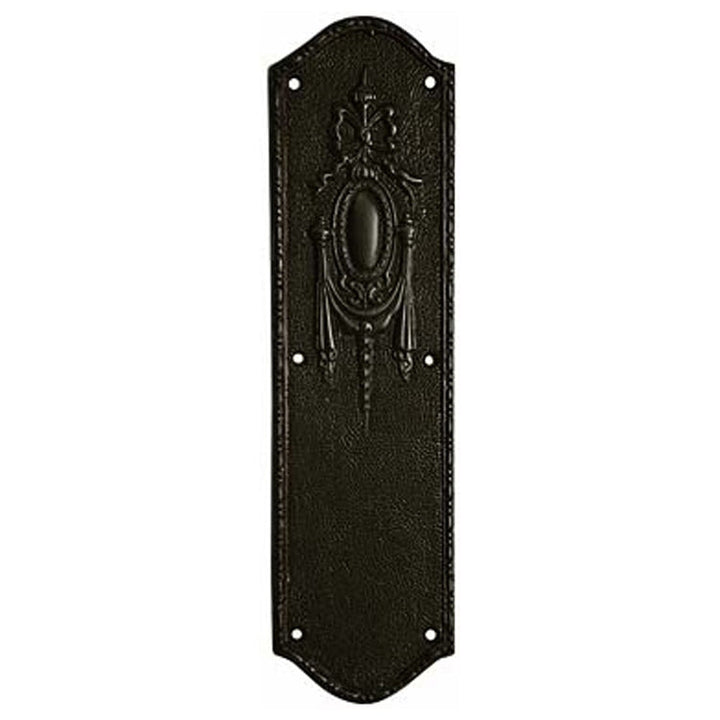 COPPER MOUNTAIN HARDWARE 11 Inch Ribbon & Bow Solid Brass Push Plate in Several Finishes