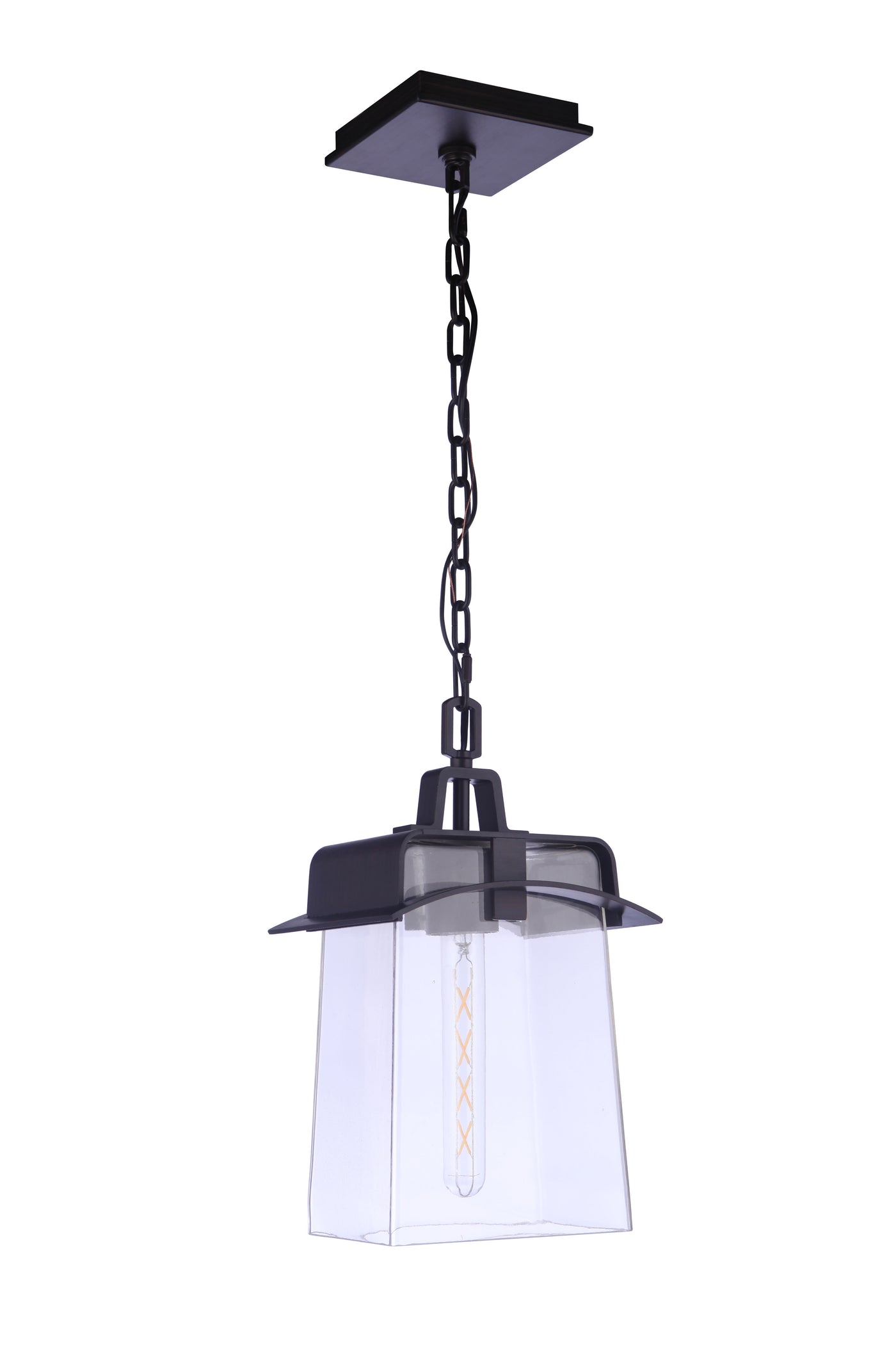 Smithy 1 Light Outdoor Pendant in Age Bronze Brushed