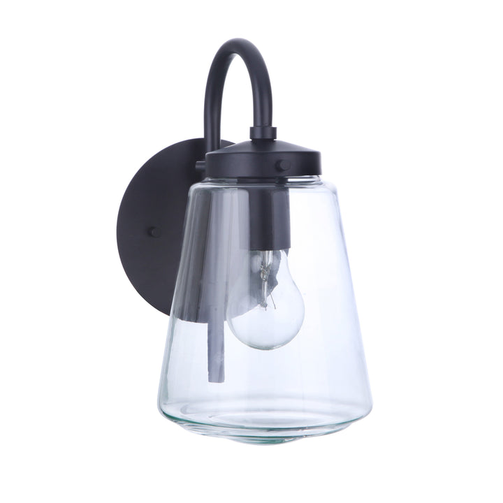 CRAFTMADE Laclede 1 Light Small Outdoor Wall Lantern in Midnight