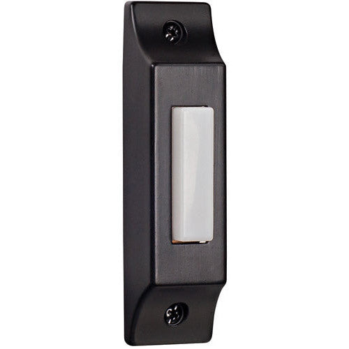 CRAFTMADE Surface Mount Die-Cast Builder's Series LED Lighted Push Button in Matte Black