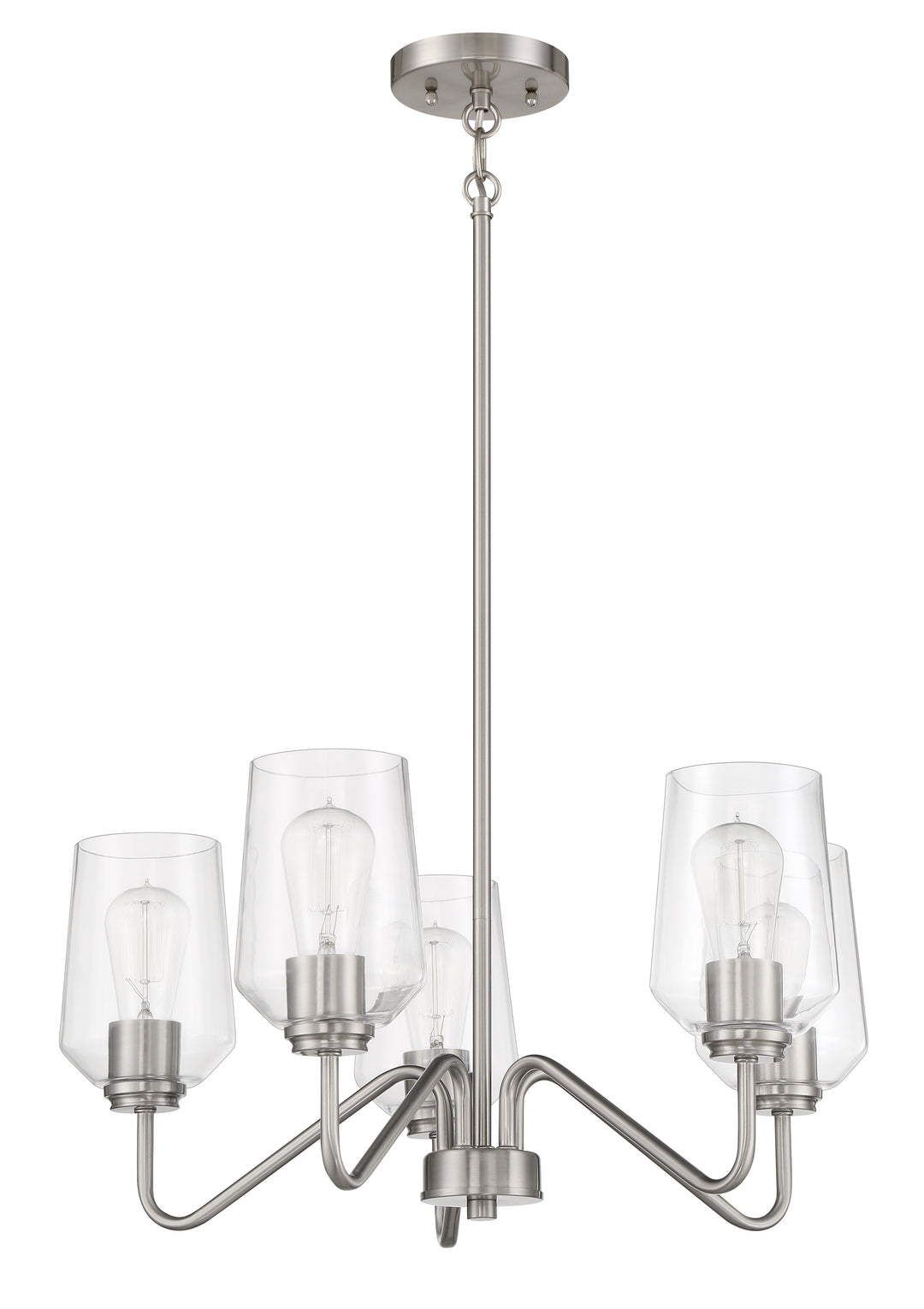 CRAFTMADE Shayna 5 Light Chandelier in Brushed Polished Nickel