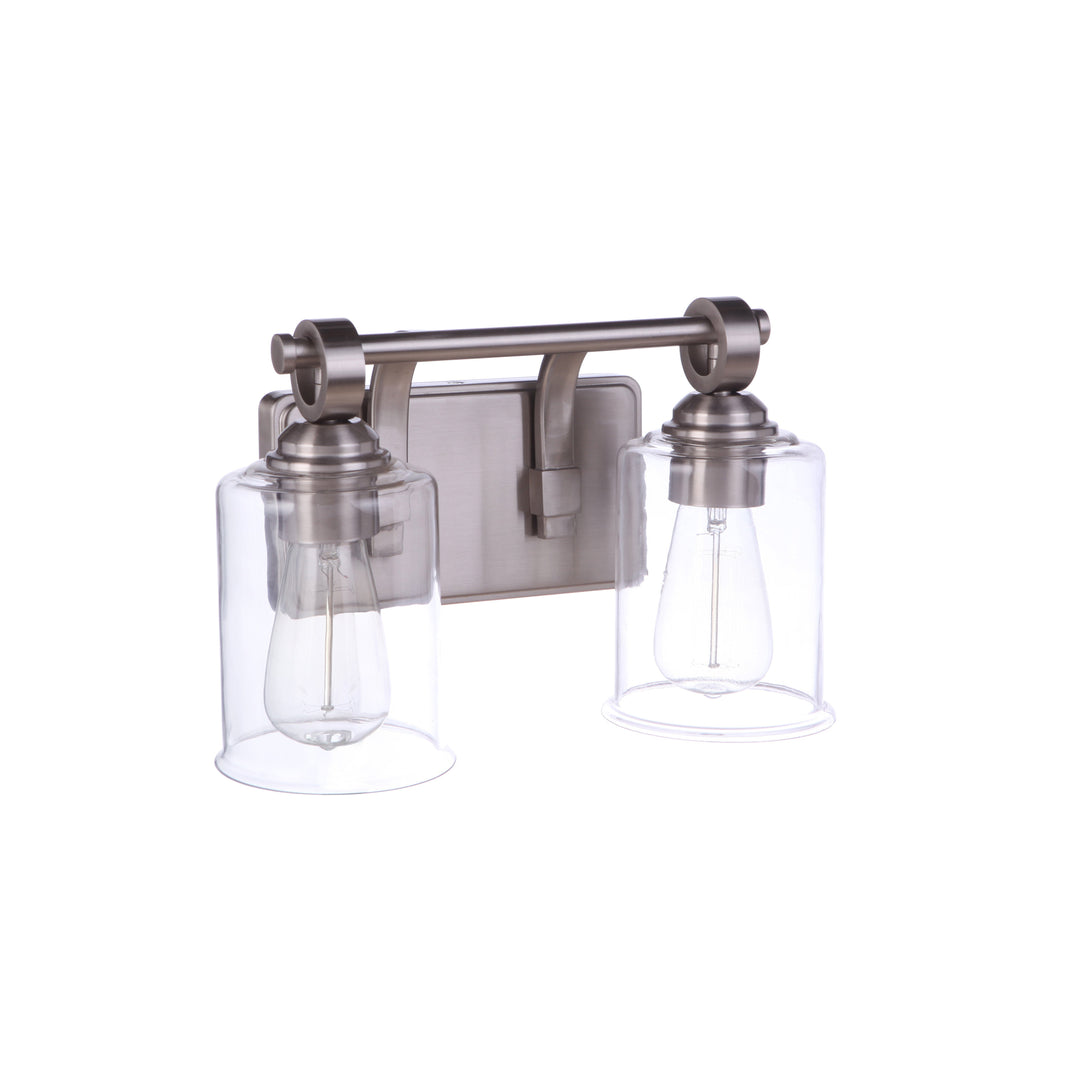 CRAFTMADE Romero 2 Light Vanity in Brushed Polished Nickel