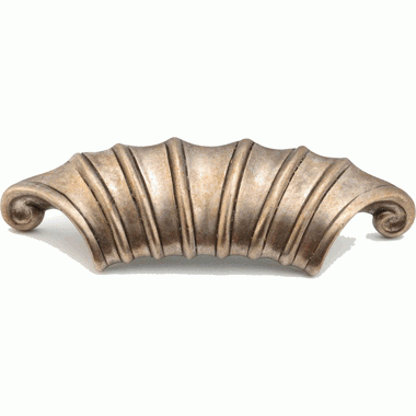 SCHAUB 4 1/2 Inch (2 Inch c-c) Symphony French Court Cup Pull (Monticello Silver Finish)