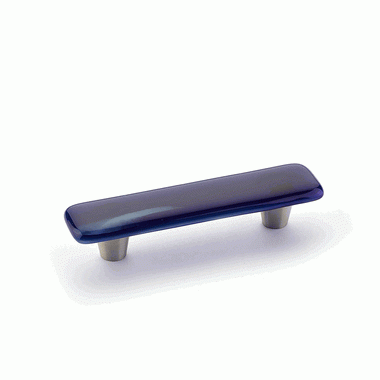 SCHAUB 4 1/2 Inch (3 Inch c-c) Ice Sapphire Silk Pull (Stainless Steel Finish)