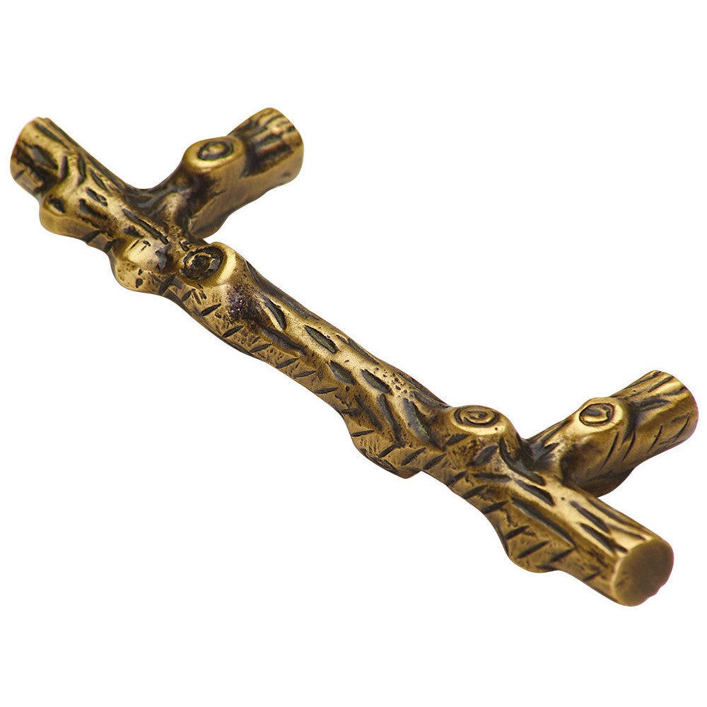 COPPER MOUNTAIN HARDWARE 4 1/2 Inch Tree Branch Pull (Antique Brass Finish)