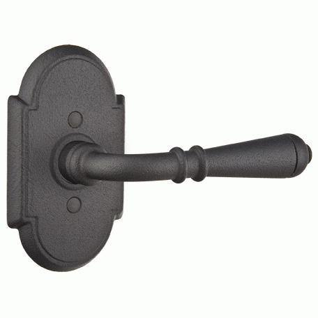 EMTEK Emtek Wrought Steel Normandy Lever With Arched Rosette