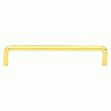 EMTEK 4 1/4 Inch (4 Inch c-c) Solid Brass Wire Pull (Polished Brass Finish)