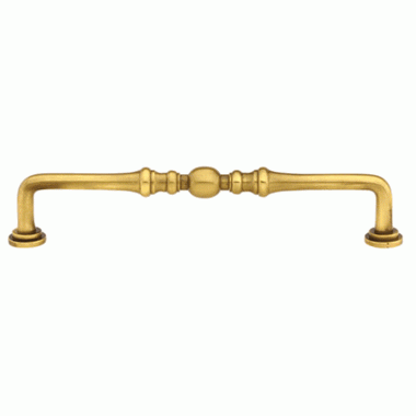 EMTEK 4 1/8 Inch (3 1/2 Inch c-c) Solid Brass Spindle Pull (Antique Brass Finish)