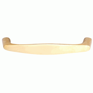 COPPER MOUNTAIN HARDWARE 4 Inch Overall (3 3/4 Inch c-c) Solid Brass Traditional Pull (Polished Brass Finish)