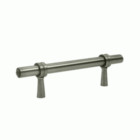 DELTANA 4 3/4 Inch Deltana Solid Brass Adjustable Pull (Antique Nickel Finish)