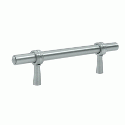 DELTANA 4 3/4 Inch Deltana Solid Brass Adjustable Pull (Brushed Chrome Finish)