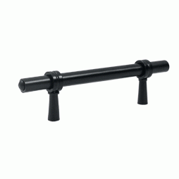 DELTANA 4 3/4 Inch Deltana Solid Brass Adjustable Pull (Matte Black Finish)